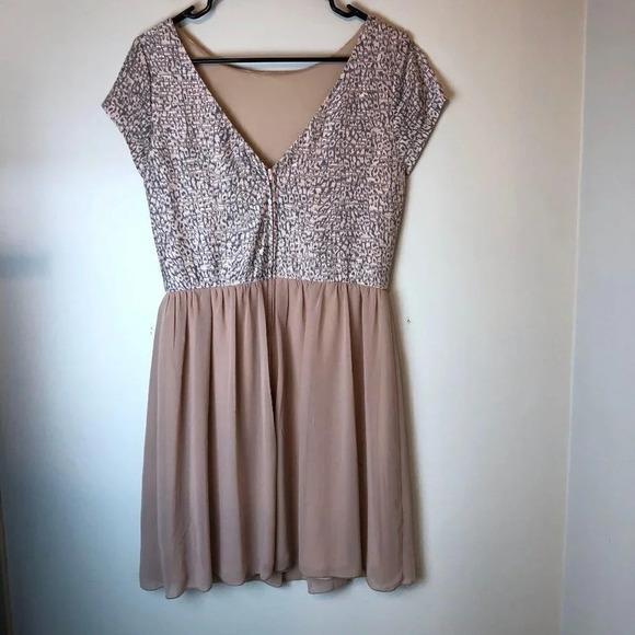 Speechless | Fit & Flare Dress Blush Pink Medium - Picture 3 of 5